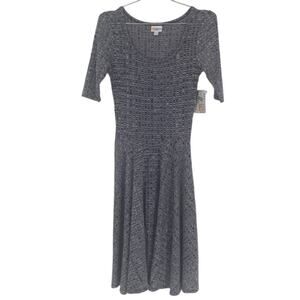 Lularoe Blue and Gray Textured Nicole Dress